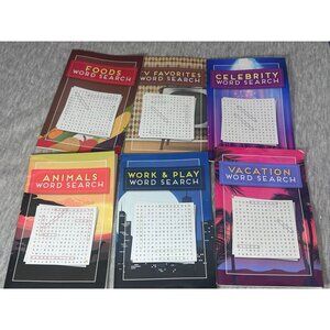 Word Search Magazines Word Search Activity Book For Adults Lot Of 6 Paperback